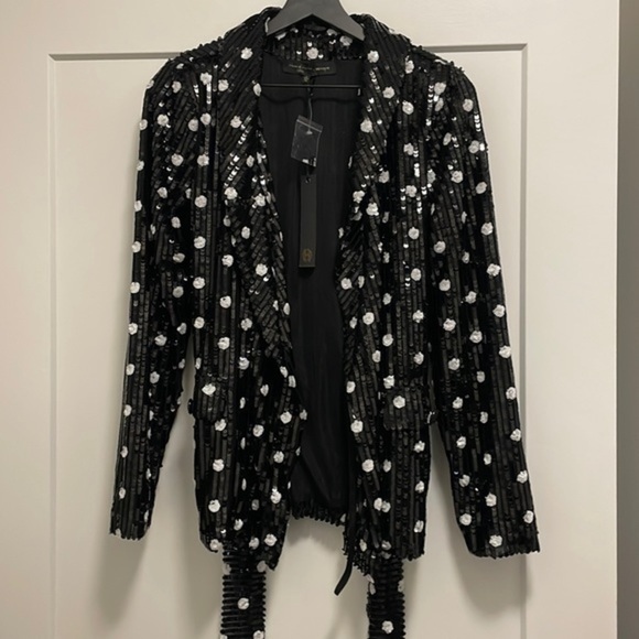 NWT House of Harlow x Revolve Polka Dot Sequin Blazer - Picture 4 of 9